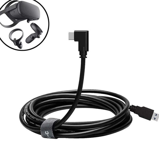Link Cable for Oculus Quest 2 Quest 1 VR Headset USB 3.0 to Type-C 5Gbps Data Transfer Charging Cord - Black/4m
