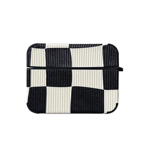 for Apple AirPods Pro/1/2/3/with Charging Case (2016)/with Wireless Charging Case (2019)/with Charging Case (2019) Earphone Box Cover Checkerboard Silicone Case - for AirPods 3