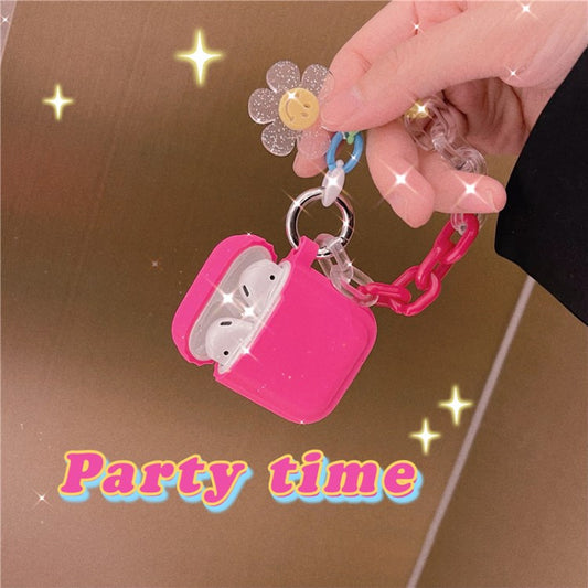for Apple AirPods Pro/1/2/3/with Charging Case (2016)/with Wireless Charging Case (2019)/with Charging Case (2019) Earphone Box Cover Rose Bracelet Earbuds Case - Rose/for AirPods 1/2