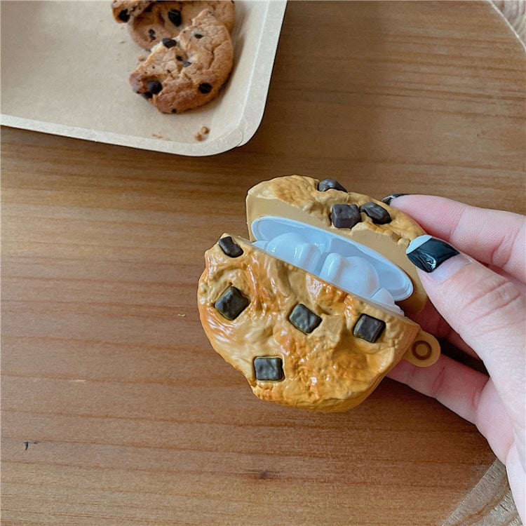 for Apple AirPods Pro/1/2/3/with Charging Case (2016)/with Wireless Charging Case (2019)/with Charging Case (2019) Earphone Box Cover Chocolate Cookies Bluetooth Earbuds Case - Yellow/for AirPods 3