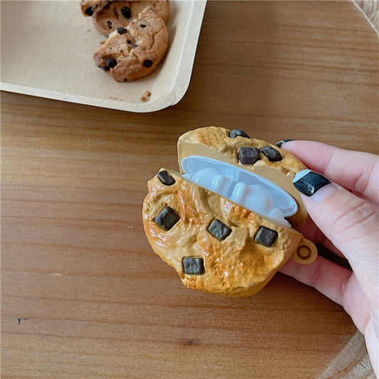 for Apple AirPods Pro/1/2/3/with Charging Case (2016)/with Wireless Charging Case (2019)/with Charging Case (2019) Earphone Box Cover Chocolate Cookies Bluetooth Earbuds Case - Yellow/for AirPods Pro