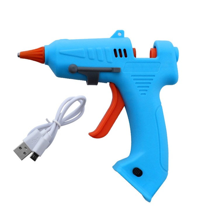 USB Charging Cordless Hot Glue Gun Fast Preheating Glue Gun - Blue