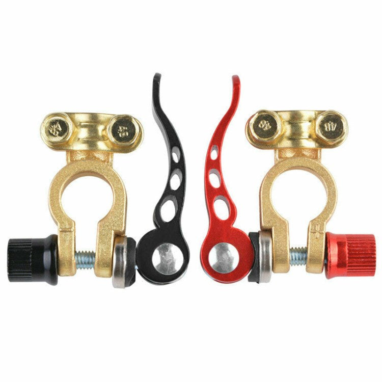 2Pcs/Set Car Battery Clip Connector Clamp Adjust Quick Release Disconnect Tool Corrosion Resistant Battery Connector