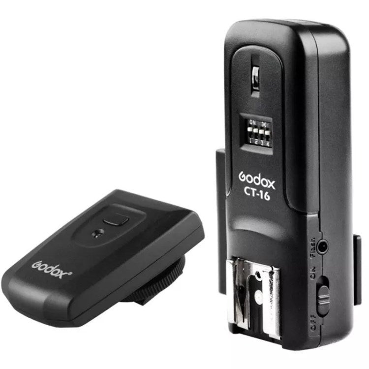 Uniqkart CT-16 16-Channels Wireless Camera Flash Trigger for Canon Nikon Pentax DSLR Camera - Black