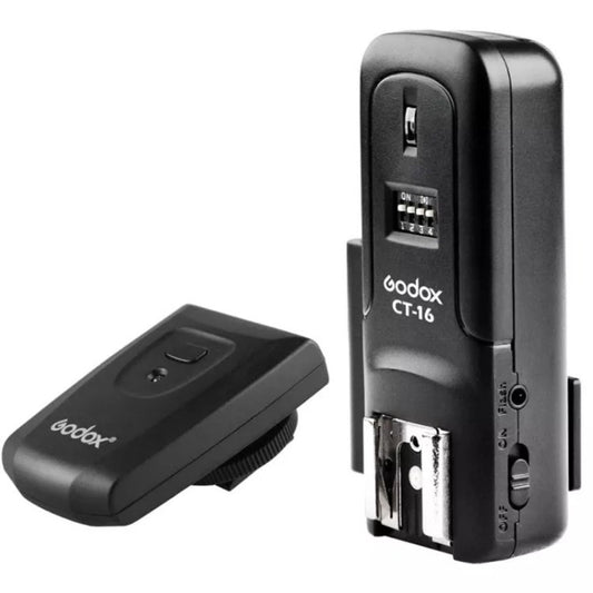 Uniqkart CT-16 16-Channels Wireless Camera Flash Trigger for Canon Nikon Pentax DSLR Camera - Black