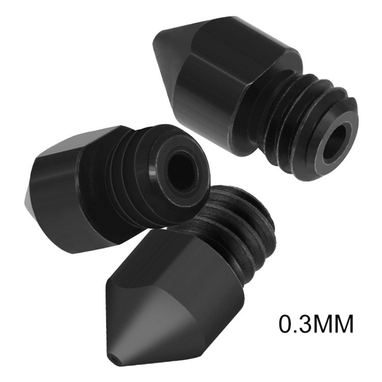 3Pcs Hardened Steel MK8 Extruder Nozzles 3D Printer Nozzles for Ender 3/5 Pro - 0.3mm