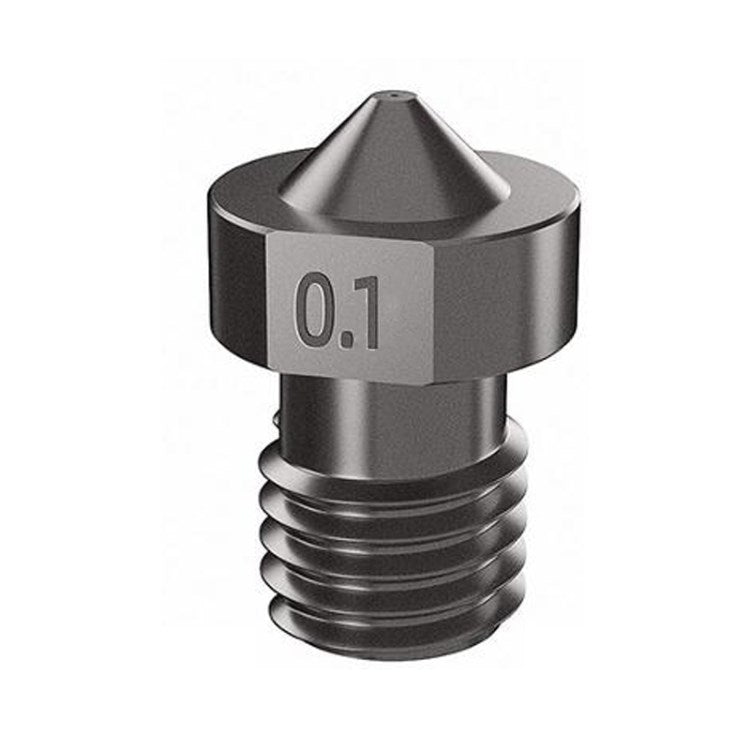 4Pcs 3D Printer Nozzle 1.75mm Hardened Steel Brass High Temperature Pointed Wear Resistant Nozzle for Ender 3 E3D Titan Prusa i3 Extruder - 0.1mm