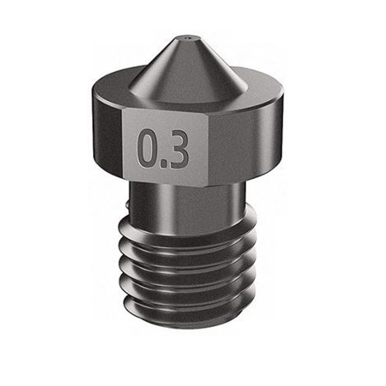 4Pcs 3D Printer Nozzle 1.75mm Hardened Steel Brass High Temperature Pointed Wear Resistant Nozzle for Ender 3 E3D Titan Prusa i3 Extruder - 0.3mm