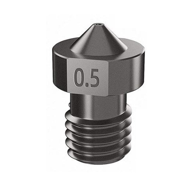 4Pcs 3D Printer Nozzle 1.75mm Hardened Steel Brass High Temperature Pointed Wear Resistant Nozzle for Ender 3 E3D Titan Prusa i3 Extruder - 0.5mm