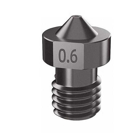 4Pcs 3D Printer Nozzle 1.75mm Hardened Steel Brass High Temperature Pointed Wear Resistant Nozzle for Ender 3 E3D Titan Prusa i3 Extruder - 0.6mm