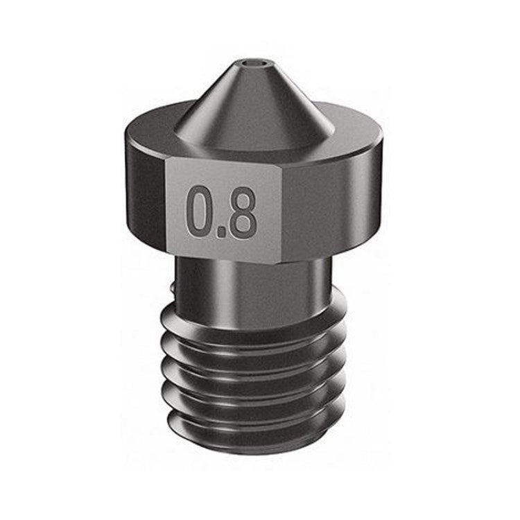 4Pcs 3D Printer Nozzle 1.75mm Hardened Steel Brass High Temperature Pointed Wear Resistant Nozzle for Ender 3 E3D Titan Prusa i3 Extruder - 0.8mm