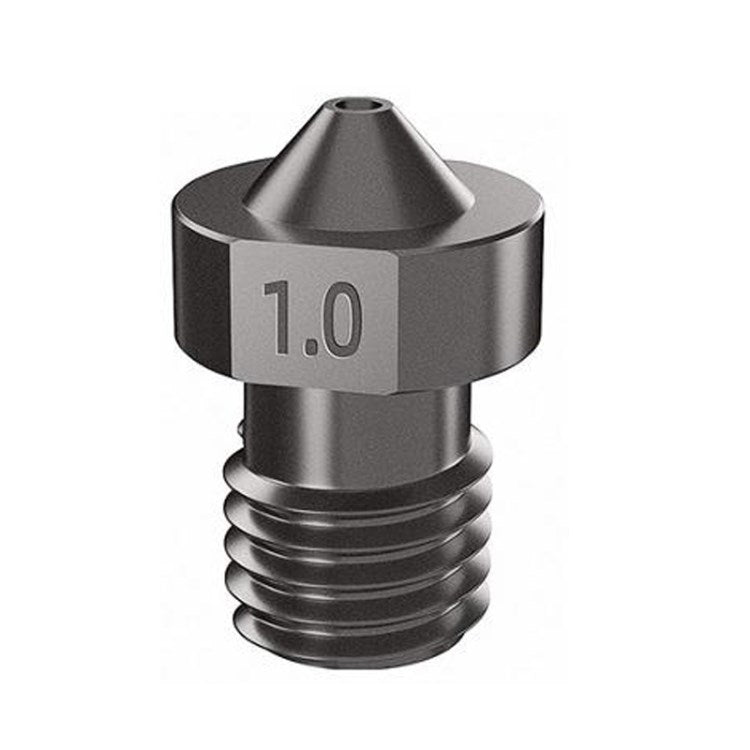 4Pcs 3D Printer Nozzle 1.75mm Hardened Steel Brass High Temperature Pointed Wear Resistant Nozzle for Ender 3 E3D Titan Prusa i3 Extruder - 1.0mm