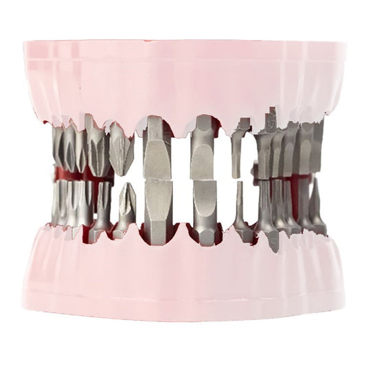 Funny Denture Screwdriver Bit 28 Bits for 1/4 Inch Hex Bits - 28 Drills