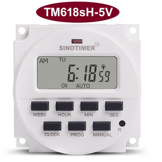 TM618SH 5V Digital LCD Timer Switch 7 Days Weekly Programmable Countdown Time Relay