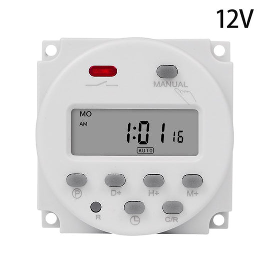 CN101A 12V Countdown Timer Switch 7 Days Weekly Time Controller for Bathroom Fan Heater Light