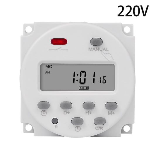 CN101A 220V Countdown Timer Switch 7 Days Weekly Time Controller for Bathroom Fan Heater Light