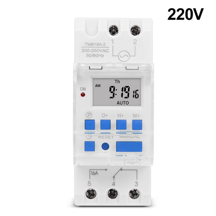TM919A 220V  Automatic Cycle Timing Timer Countdown Switch Wall Electrical Timer for Fans Electrical Outlets