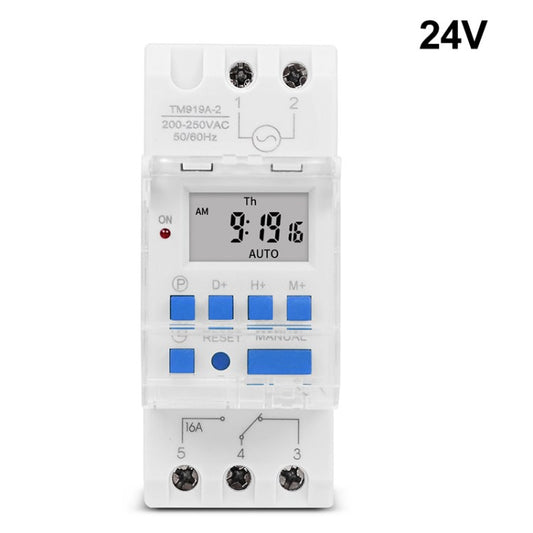 TM919A 24V  Automatic Cycle Timing Timer Countdown Switch Wall Electrical Timer for Fans Electrical Outlets