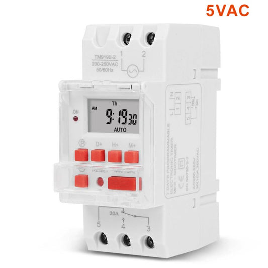 TM919B 5V DC Digital Electronic Timer Switch Weekly 7-Day Programmable Appliances Relay Control