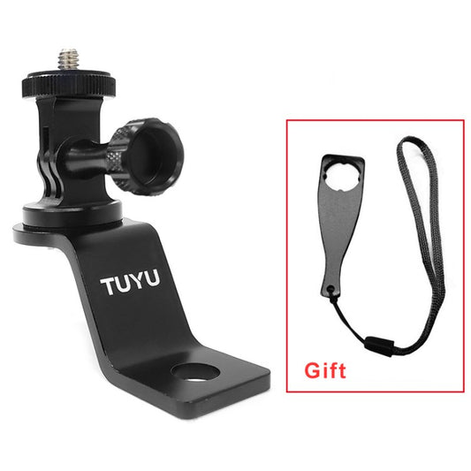 Uniqkart for Insta360 One/X2/R / GoPro Hero 10/9/8/7/6/5/4 Screw Type Motorcycle Bike Camera Mount Holder - Black