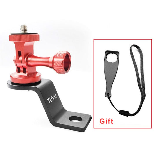Uniqkart for Insta360 One/X2/R / GoPro Hero 10/9/8/7/6/5/4 Screw Type Motorcycle Bike Camera Mount Holder - Red