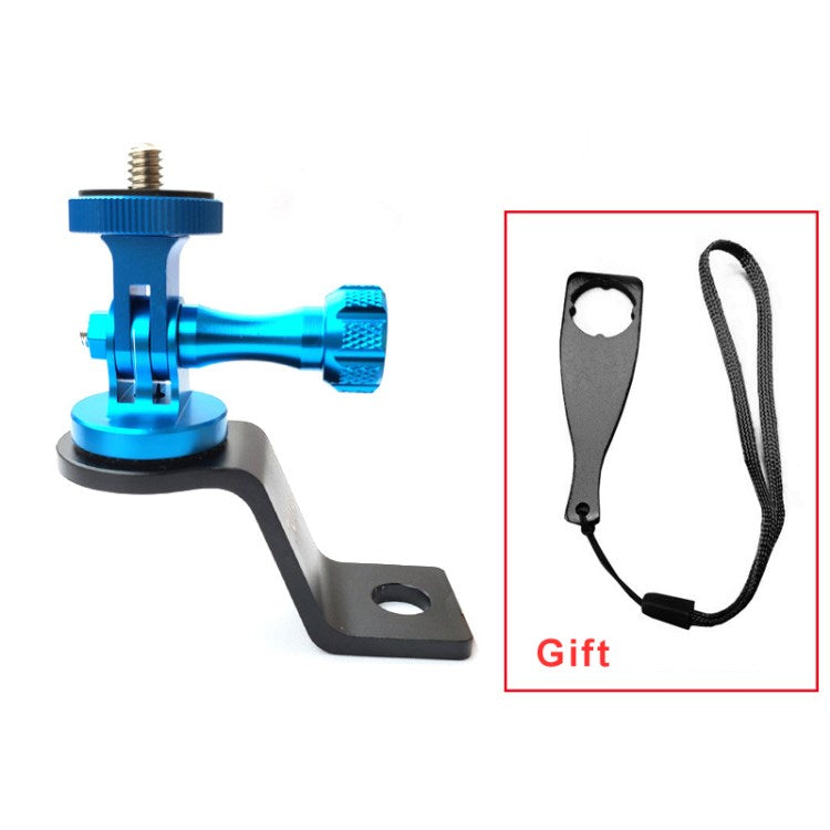 Uniqkart for Insta360 One/X2/R / GoPro Hero 10/9/8/7/6/5/4 Screw Type Motorcycle Bike Camera Mount Holder - Blue