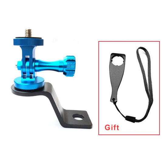 Uniqkart for Insta360 One/X2/R / GoPro Hero 10/9/8/7/6/5/4 Screw Type Motorcycle Bike Camera Mount Holder - Blue