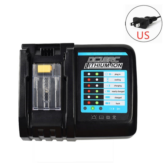14.4V-18V Battery Charger for Makita 18V DC18RA DC18RC Drill Cordless Electric Tools Battery Charger - EU Plug