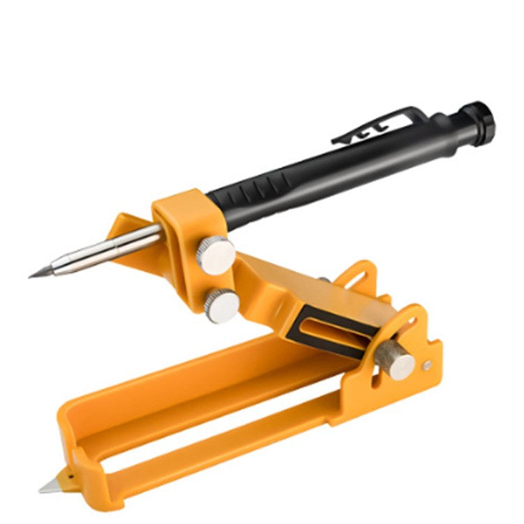 Precise Contour Gauge with Lock Adjustable Contour Ruler for Tiles Woodworking Architects Compass - Yellow