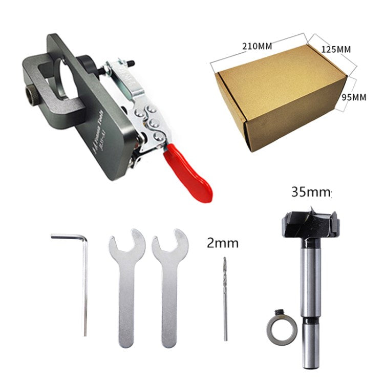 FONSON JL35 35mm Joinery Hole and Hinge Drilling Jig Cabinet Door Installing Tool - 1 Set