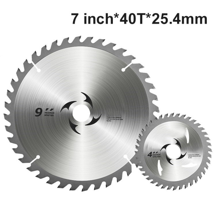 Tungsten Carbide Circular Saw Blade Cutting Disc for Woodworking - 7 inch/40T/25.4mm