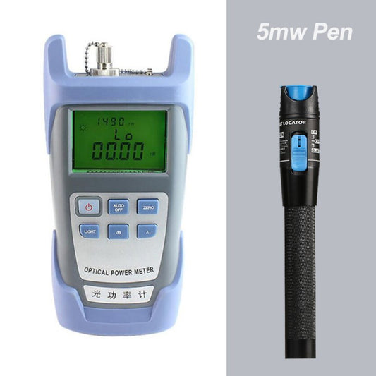 Fiber Optical Power Meter Visual Fault Locator Fiber Optic Cable Tester Checker - Meter+5mw Pen