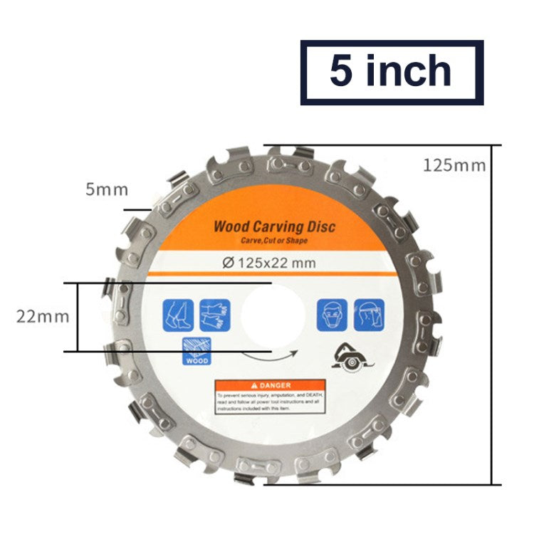 Grinder Wood Carving Disc Grinder Chainsaw Grinding Wheel Shaping Cutting Disk - 5 inch