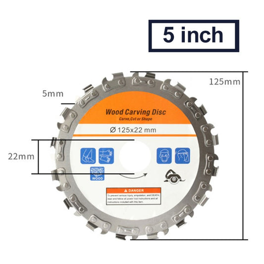 Grinder Wood Carving Disc Grinder Chainsaw Grinding Wheel Shaping Cutting Disk - 5 inch