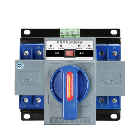 ATS 2P 63A 230V Transfer Switch Mini Dual-power Electronic Power Automatic Circuit Breaker (MCB)