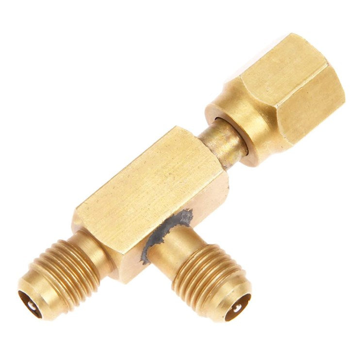 Quick Coupler Access Tee, 1/4-inch Valves Core Tee Adapter with Swivel Connector