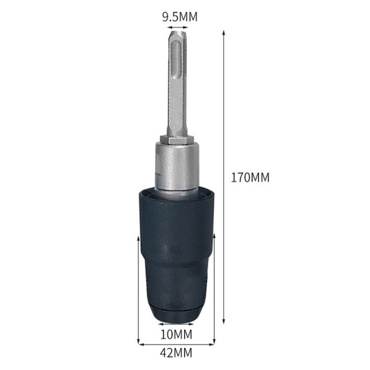 Round Square Shank Electric Hammer Drill Bit Converter Hard Hammer Bit Adapter for Concrete Marble - B