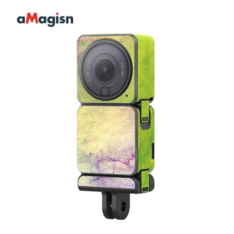 Uniqkart Protective Sticker Film Skin for DJI Action 2 Camera Protector Cover for DJI Action 2 - Green