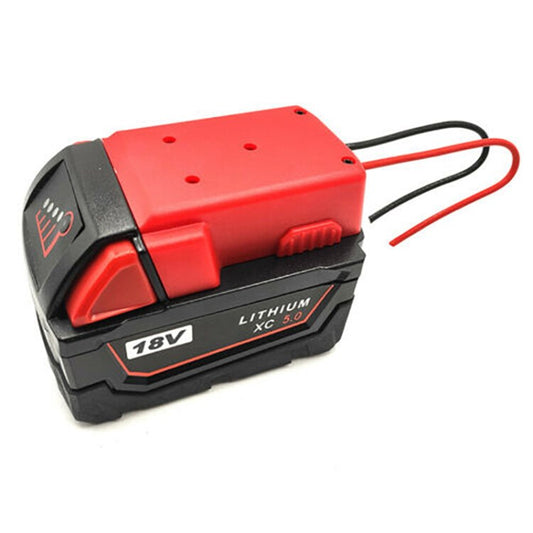 Lithium Battery Adapter for Milwaukee 18V M18 XC18 Dock Power Connector - Red