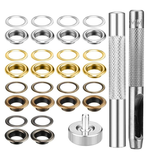 540 Sets 12Colors Leather Rivets &amp; Tool Kit for Boots Clothes Bags Hats - As Shown