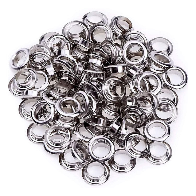 6mm 100 Sets Clothes Grommets Eyelets with 3 Pieces Tools Kit for Craft Making Decoration
