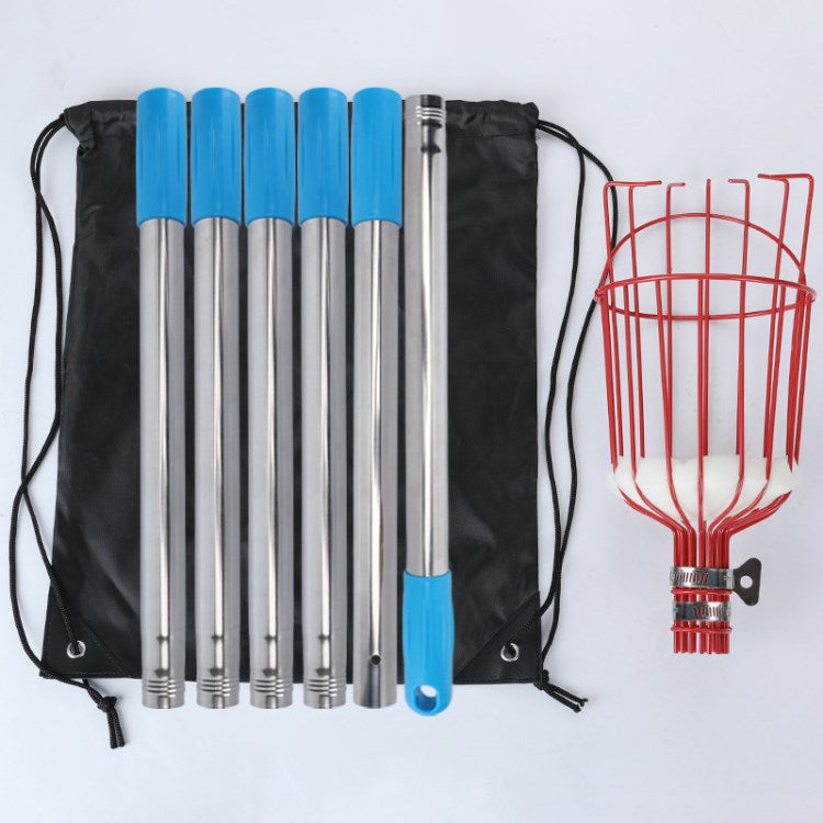 Fruit Picker Tool Fruit Collector Catcher for Apple Peach Pear Orange Getting Fruits - 2.4m Length