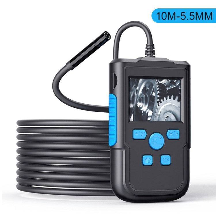HD 1080P Industrial Borescope Camera 2.4 inch IPS Screen Waterproof Video Endoscopes for Home Pipe Automotive - 5.5mm / 10m Length