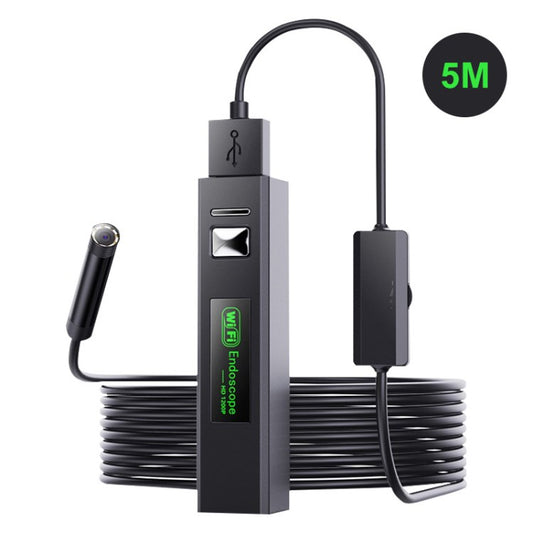 Wireless Endoscope Inspection 5.5mm WiFi Borescope 720P HD Car Snake Camera Waterproof Borescope for Drain Pipe Sewer Wall Plumbing - 5m / Hard Wire