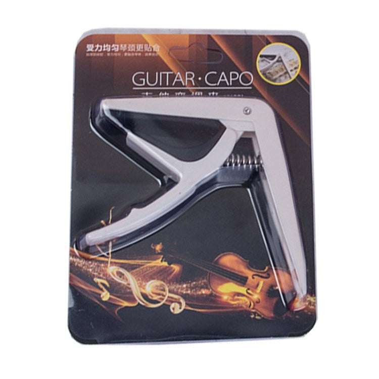 Guitar Tuning Clamp Acoustic Guitar Ukulele Capo Guitar Musical Instrument Accessories Guitar Part - White