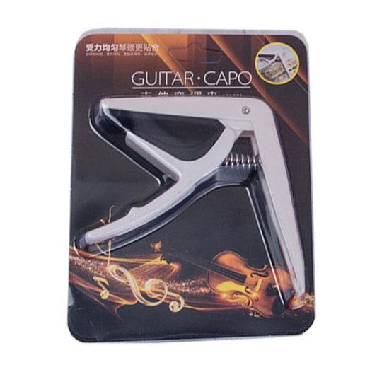 Guitar Tuning Clamp Acoustic Guitar Ukulele Capo Guitar Musical Instrument Accessories Guitar Part - White