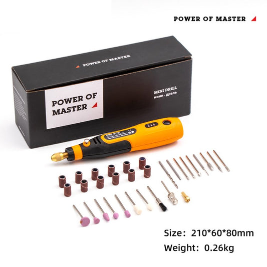 Hilda Rotary Electric Engraving Pen 3.6V Cordless Rotary Tool Polishing Drill Grinding Engraving Pen - 46Pcs Set
