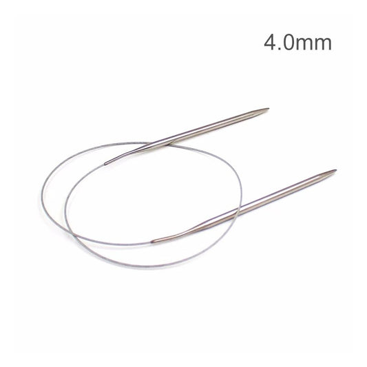 Circular Knitting Needles Round Stainless Steel Circle Blankets Magic Loop for Socks Sweater Scarf - 4mm