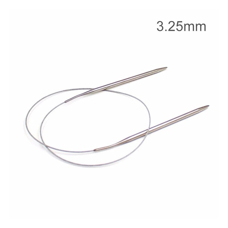 Circular Knitting Needles Round Stainless Steel Circle Blankets Magic Loop for Socks Sweater Scarf - 3.25mm