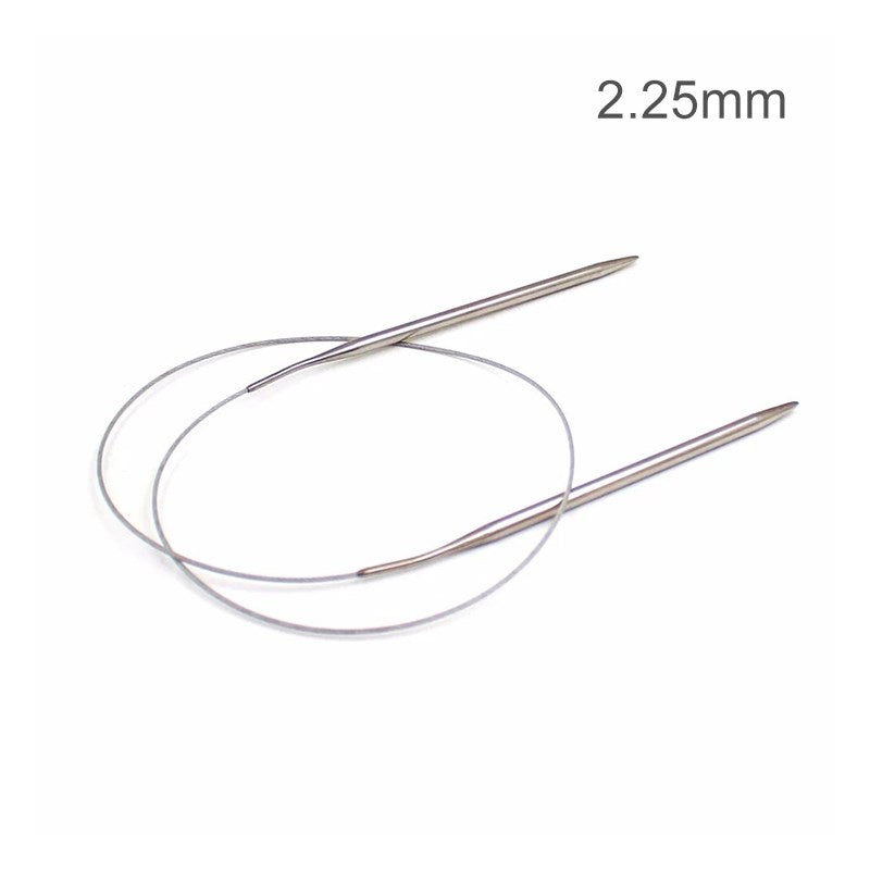 Circular Knitting Needles Round Stainless Steel Circle Blankets Magic Loop for Socks Sweater Scarf - 2.25mm